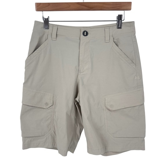 Under‎ Armour HeatGear Cargo Shorts Hiking Lightweight Size 30 - Picture 1 of 10